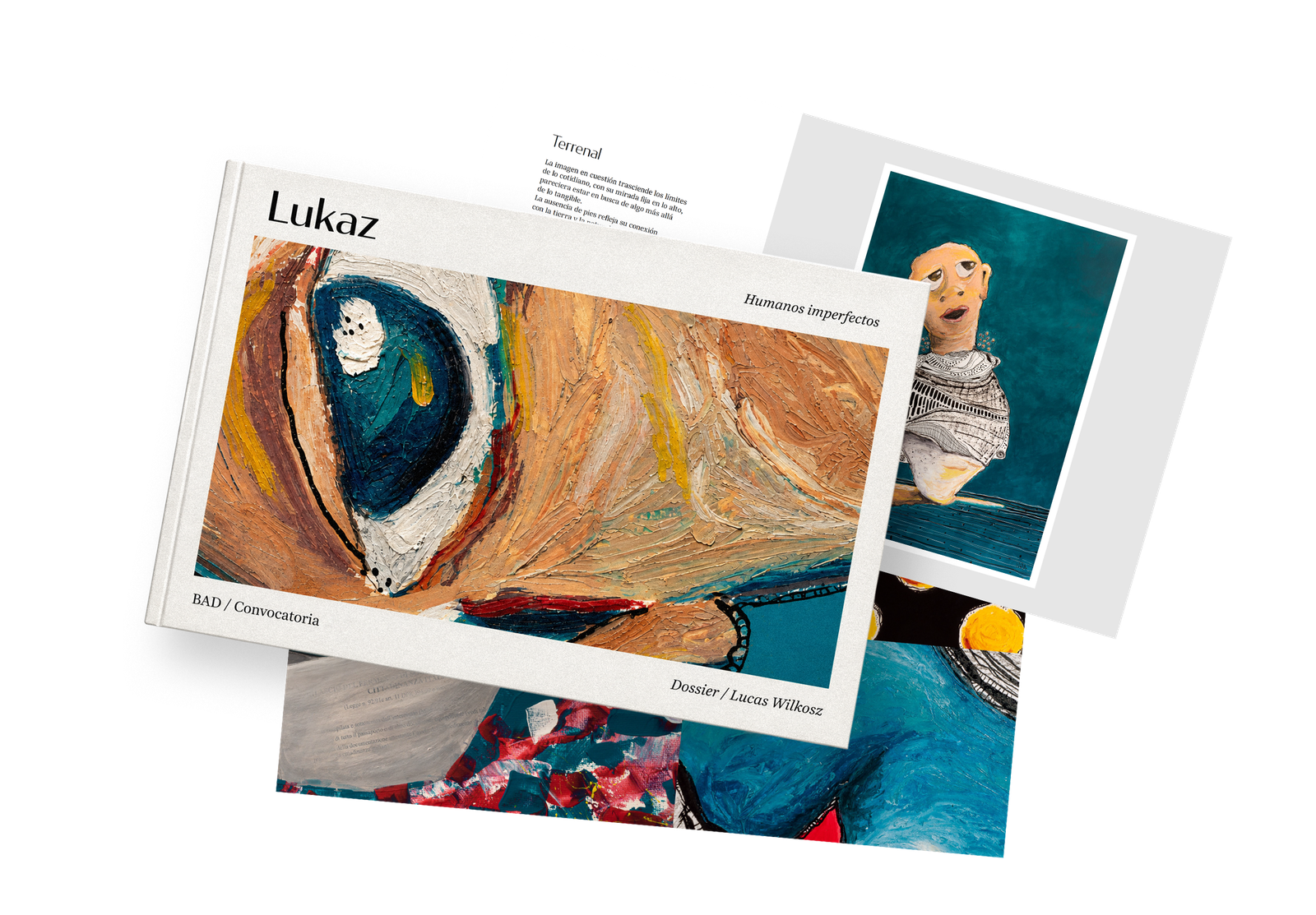 Mockup del dossier Lukaz: Humanos imperfectos